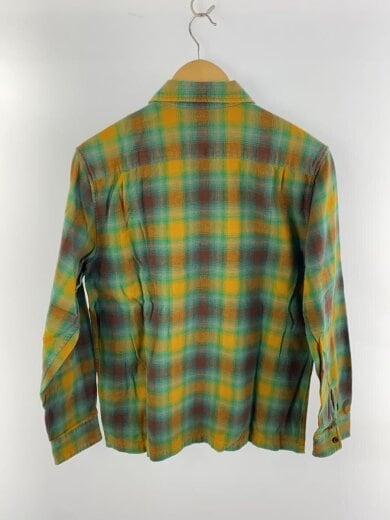 商品画像：Shadow Plaid Zip Front Shirt/長袖シャツ/S/コットン/GRN/チェック 2