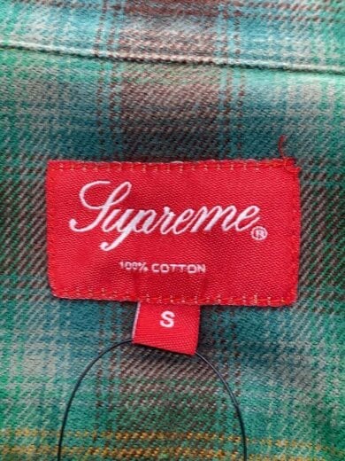 商品画像：Shadow Plaid Zip Front Shirt/長袖シャツ/S/コットン/GRN/チェック 3