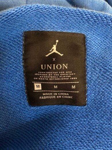 画像：NIKE × UNIONパーカー/M/コットン/BLU/プリント/AV4991-4863