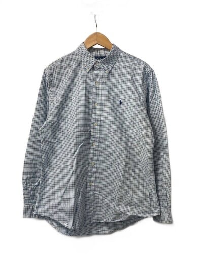 商品画像：長袖シャツ/L/コットン/BLU/チェック 1