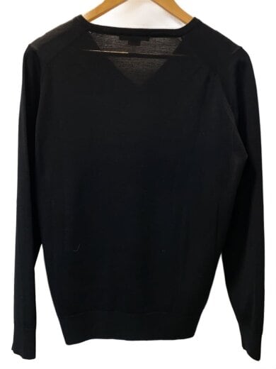 商品画像：ニット・セーター(薄手)/M/ウール/BLK/無地 2