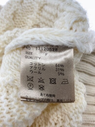 商品画像：ニット・セーター(厚手)/FREE/コットン/BEG/無地/12120528 4