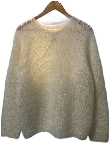 商品画像：ニット・セーター(薄手)/40/モヘア/WHT/無地 1