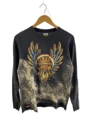 90s/USA製/3D EMBLEM/長袖Tシャツ/M/コットン/BLK