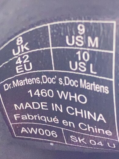 商品画像：×The Who/1460 WHO/8ホール/レースアップブーツ/UK8/BLK/レザー/25268001 5