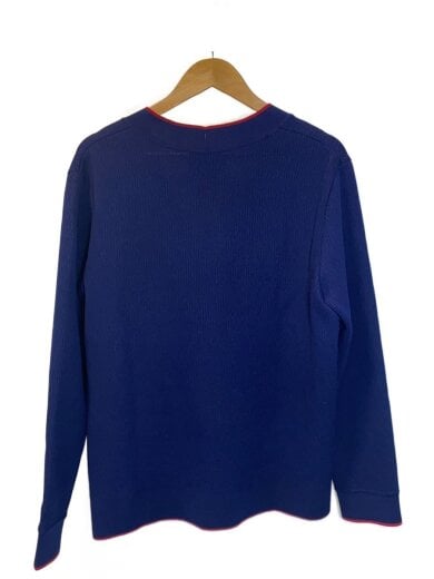 商品画像：カーディガン(厚手)/M/ウール/NVY/無地 2