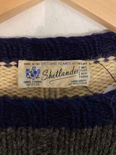 商品画像：SHETLANDER/ニット・セーター(厚手)/--/ウール/BEG/ボーダー 3