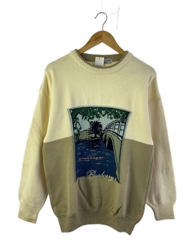 商品画像：ニット・セーター(厚手)/S/コットン/CRM/総柄 1