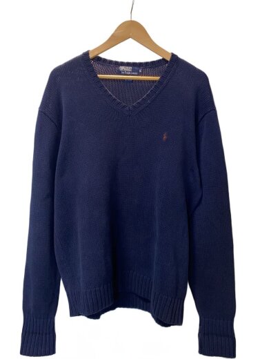 商品画像：ニット・セーター(厚手)/L/コットン/NVY 1
