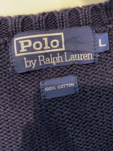 商品画像：ニット・セーター(厚手)/L/コットン/NVY 3