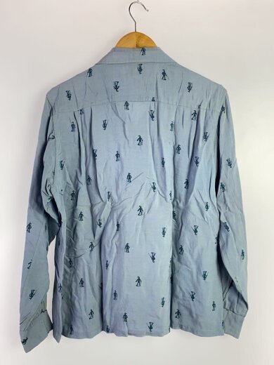 商品画像：～60s/CASA LOOM BY ENRO/オープンカラー/長袖レーヨンシャツ/M/レーヨン/BLU/総柄 2