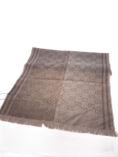 商品画像：GGロゴストール/ウール/BEG/総柄/レディース 1