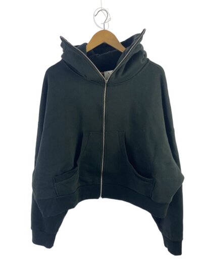 商品画像：ジップパーカー/S/コットン/BLK/無地/ES2106SOS 1