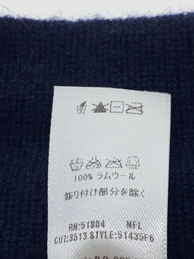 商品画像：ヘンリーネック/ニット・セーター(厚手)/XL/ウール/NVY 4