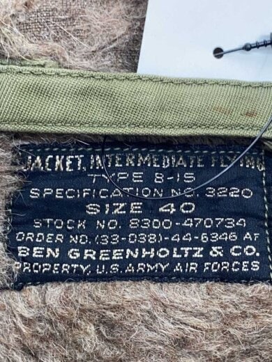 商品画像：40s/VT/US/AAF/B-15/40/BEN GREENHOLTZ/リペア有 3