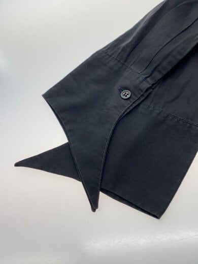 商品画像：フランス製/90s/状態考慮/トップボタン欠損/長袖ブラウス/1/コットン/BLK// 4