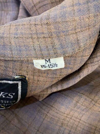 商品画像：60s/VT/BLOCKS/オープンカラーシャツ/M/BRW 4