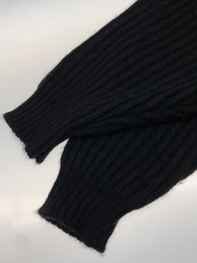 商品画像：25AW/カシミヤ和紙 ミリタリーニット/3/カシミア/BLK/無地/C03-06016 6