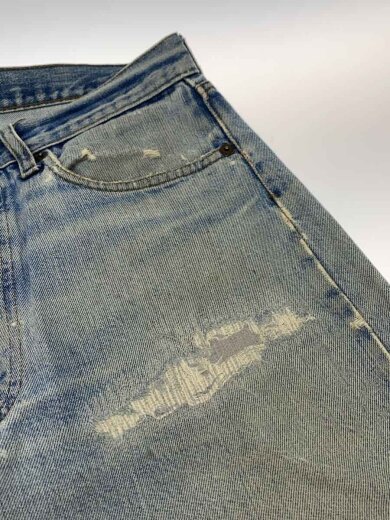 商品画像：70s/VT/501/66後期/実寸W33/デニム/インディゴ/ダメージ有/リペア多/汚れ// 8