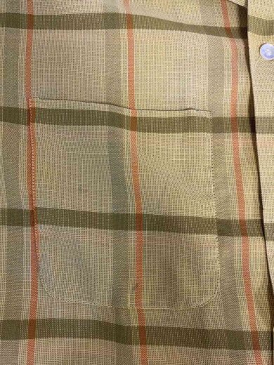 商品画像：60s～70s/PENN-PREST/半袖オープンカラーシャツ/M/YLW/チェック 5