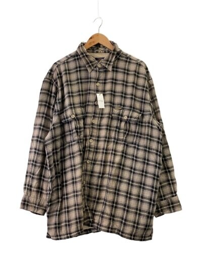 商品画像：長袖シャツ/XXL/コットン/GRY/チェック// 1