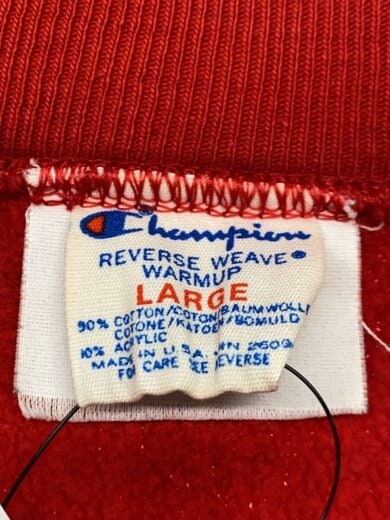 商品画像：80s/USA製/REVERSE WEAVE/リバース/カーディガン(厚手)/L/コットン/RED// 4