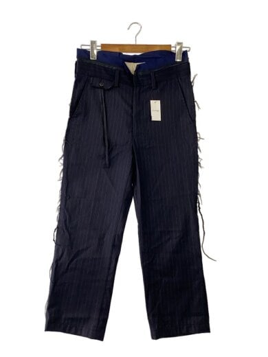 商品画像：Loro Piana SUPER 130s/スラックスパンツ/S/ウール/NVY/ストライプ/MID18SS-P03// 1
