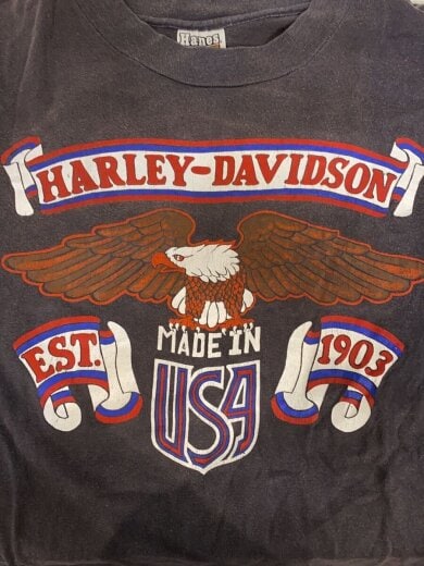 商品画像：80s/VT/HARLEY DAVIDSON/XL/BLK/EAGLE/USA/ダメージ有 7