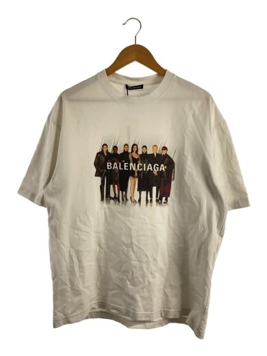 画像：BALENCIAGATシャツ/S/コットン/WHT/プリント/612966 TIV471