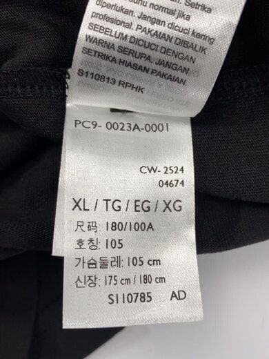 商品画像：Tシャツ/XL/コットン/BLK/PC9-0023A-0001 4
