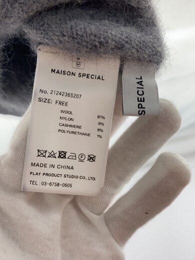 商品画像：ニットベスト(厚手)/FREE/ウール/GRY/無地/21242365207/Fox Cashmere// 4