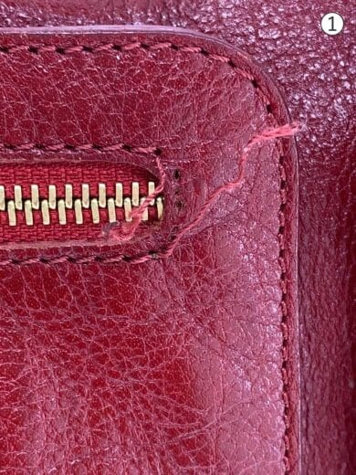 商品画像：ハンドバッグ/レザー/RED/無地 8