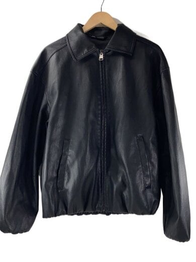 商品画像：レザージャケット・ブルゾン/S/フェイクレザー/BLK/無地/3046/303/800 1