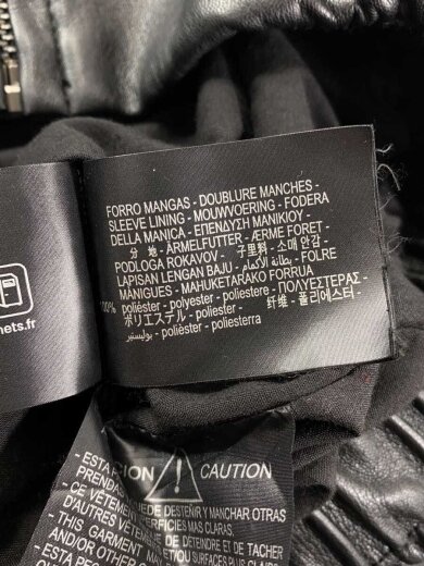 商品画像：レザージャケット・ブルゾン/S/フェイクレザー/BLK/無地/3046/303/800 5