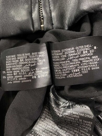 商品画像：レザージャケット・ブルゾン/S/フェイクレザー/BLK/無地/3046/303/800 8