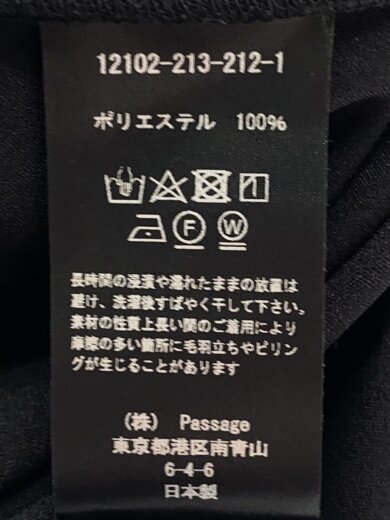 商品画像：トップス/1/ポリエステル/BLK/無地/12102-213-212-1/BELL TOP 4