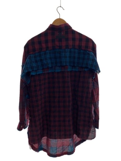 商品画像：長袖ブラウス/XS/コットン/RED/チェック 2