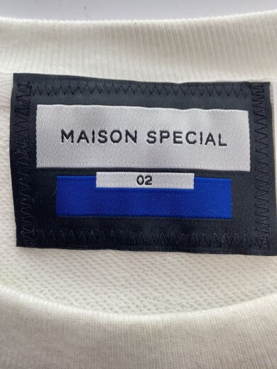 画像：MAISON SPECIALスウェット/2/コットン/WHT/総柄/11222411209/シミあり3