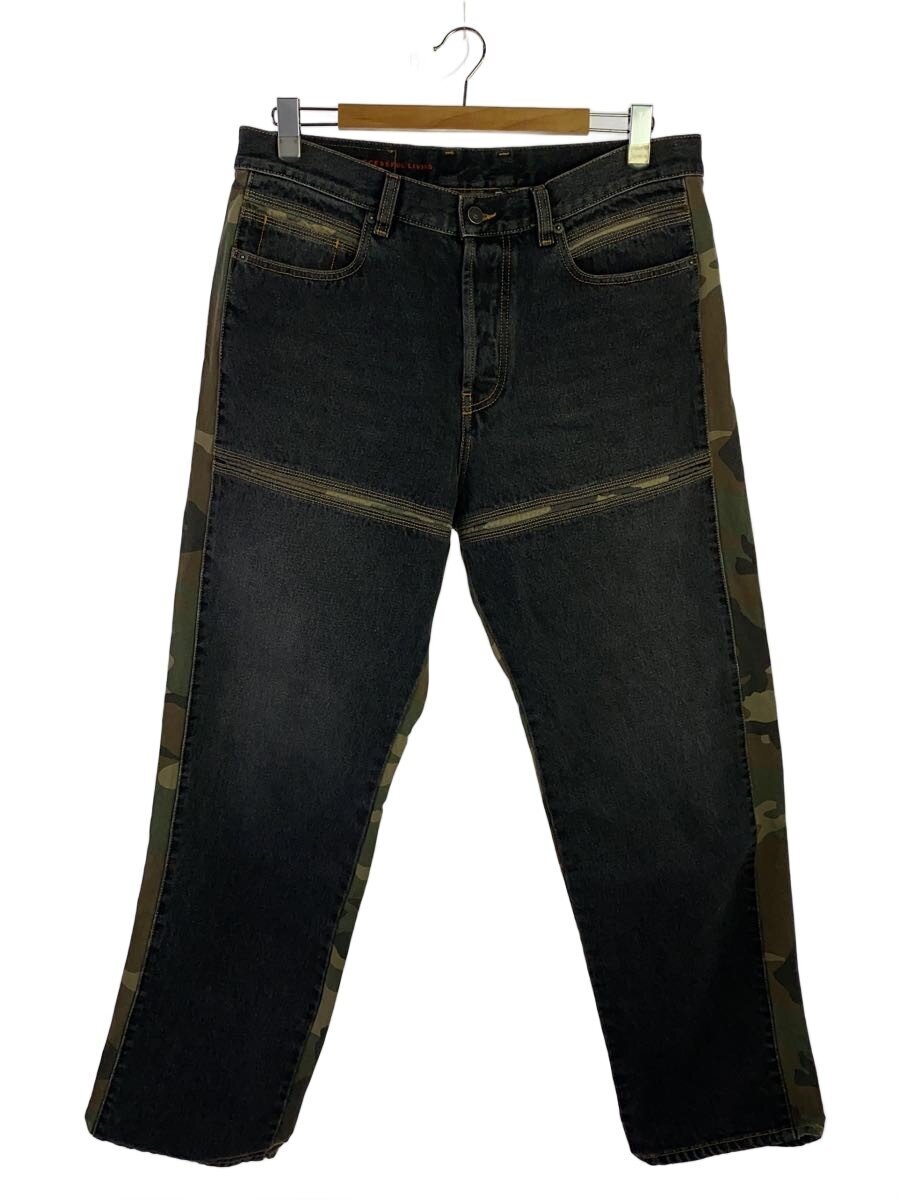 DIESEL / カモ柄切替/ボトム/34/コットン/BLK/無地/D-MAND-FS