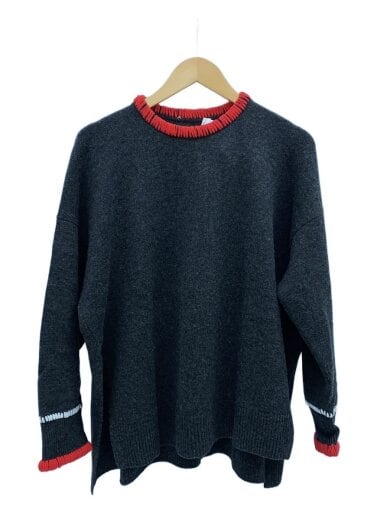 商品画像：hand stich pullover/ニット/薄手/M/ウール/BLK/470GA170-1290/タグ 1
