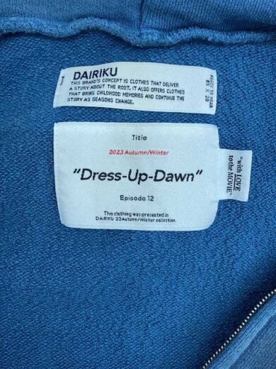 商品画像：ジップパーカー/M/コットン/BLU/無地/23AW C-1/Vintage Wash Hoodie 3