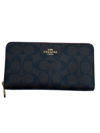 商品画像：シグネチャー ジップ アラウンド ウォレット/長財布/PVC/BRW/総柄/レディース/c4452 1