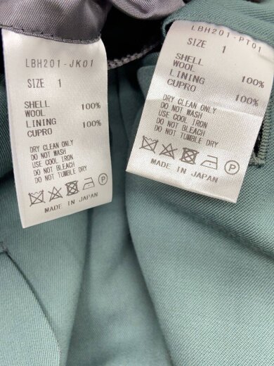 商品画像：セットアップ/1/ウール/GRN/LBH201-JK01/ジャケット汚れ有 4