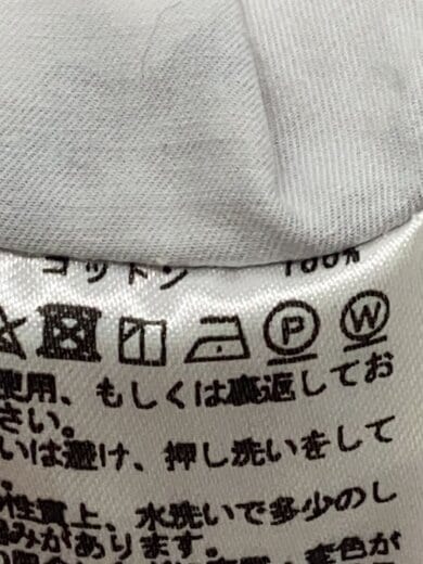 商品画像：半袖シャツ/S/コットン/WHT/総柄/襟黄ばみ/着用感有 4