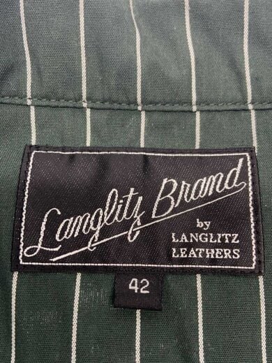 商品画像：半袖シャツ/42/ポリエステル/GRN/ストライプ 3