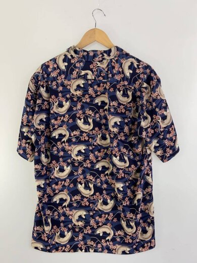 商品画像：アロハシャツ/42/レーヨン/NVY/総柄/鯉/桜/ 2