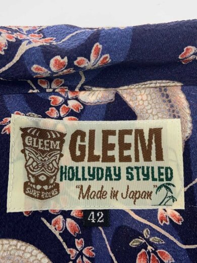 商品画像：アロハシャツ/42/レーヨン/NVY/総柄/鯉/桜/ 3