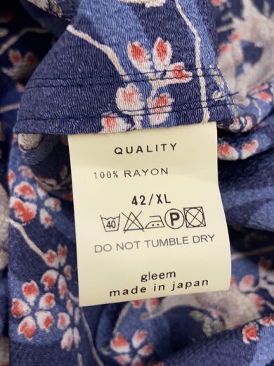 商品画像：アロハシャツ/42/レーヨン/NVY/総柄/鯉/桜/ 4