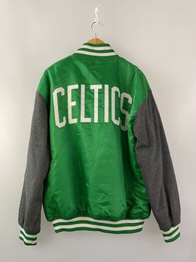 商品画像：BOSTON CELTICS/袖切替スタジャン/L/ポリエステル/GRN/汚れ// 2