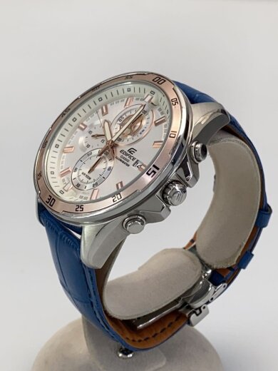 商品画像：クォーツ腕時計/アナログ/レザー/SLV/BLU/EFR-547 2